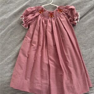Rudolph Smocked Gingham Kids Dress